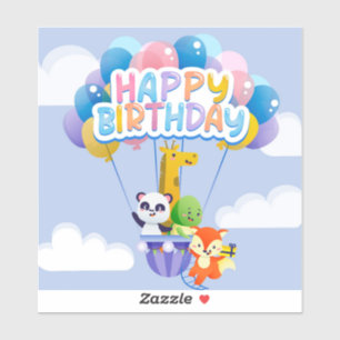 Sticker Joyeux Ballons d'anniversaire