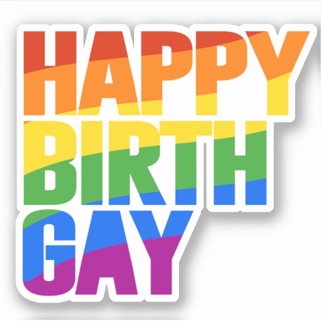 Sticker Joyeux Birthgay (Devant)