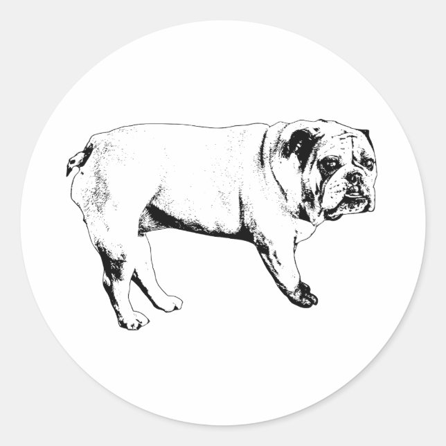 Sticker Joyeux Bulldog (Devant)