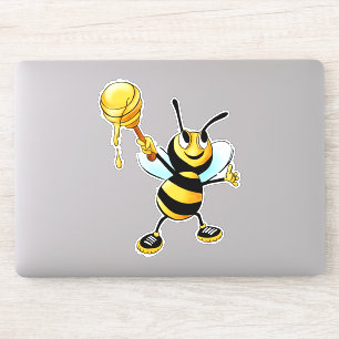 Sticker Joyeux Bumble Bee avec un Scoop de miel