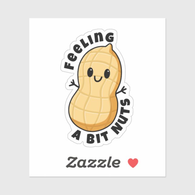 Sticker Joyeux Cartoon Kawaii Peanut - Sentez Un Peu De No (Feuille)