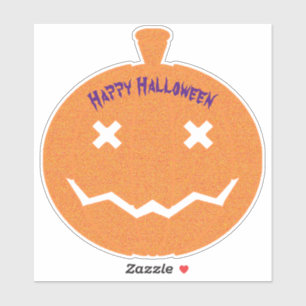 Sticker Joyeux Citrouille de Parties scintillant Halloween