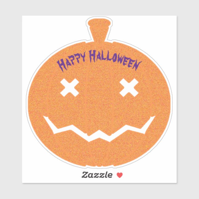 Sticker Joyeux Citrouille de Parties scintillant Halloween (Feuille)