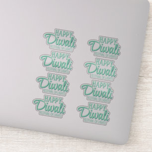 Sticker Joyeux Diwali Festival des lumières Aqua Deepavali