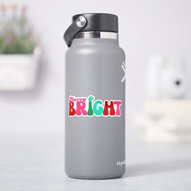 Sticker Joyeux et lumineux - Noël Maximal (HydroFlask)