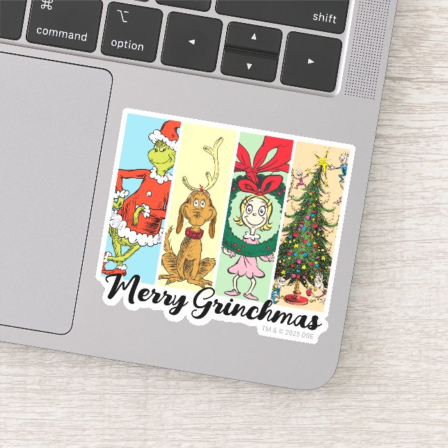 Sticker Joyeux Grinchmas Collage de vacances (Détail)