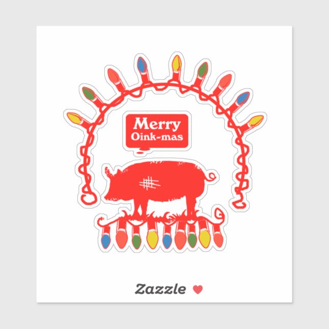 Sticker Joyeux Groin Noël (Feuille)