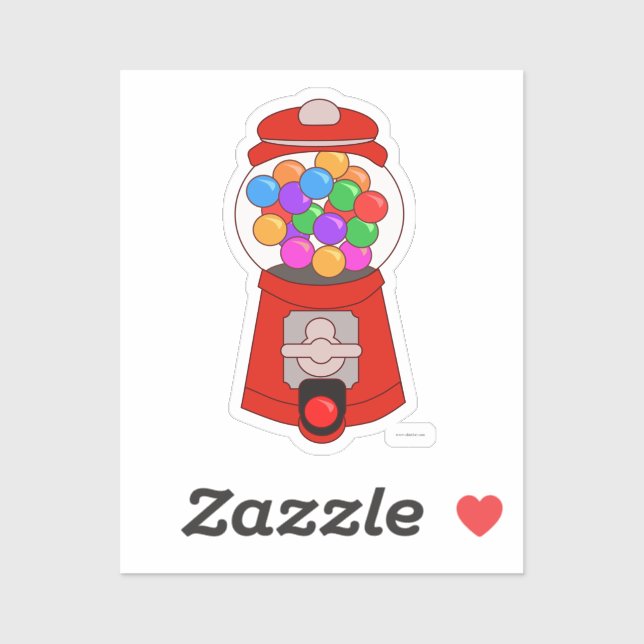 Sticker Joyeux Gumball Machine de dessin (Feuille)