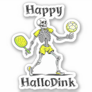 Sticker Joyeux Hallodink Halloween et Pickleball Pun