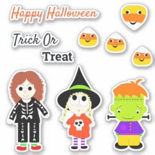 Sticker Joyeux Halloween mignonne Trick Ou Treat