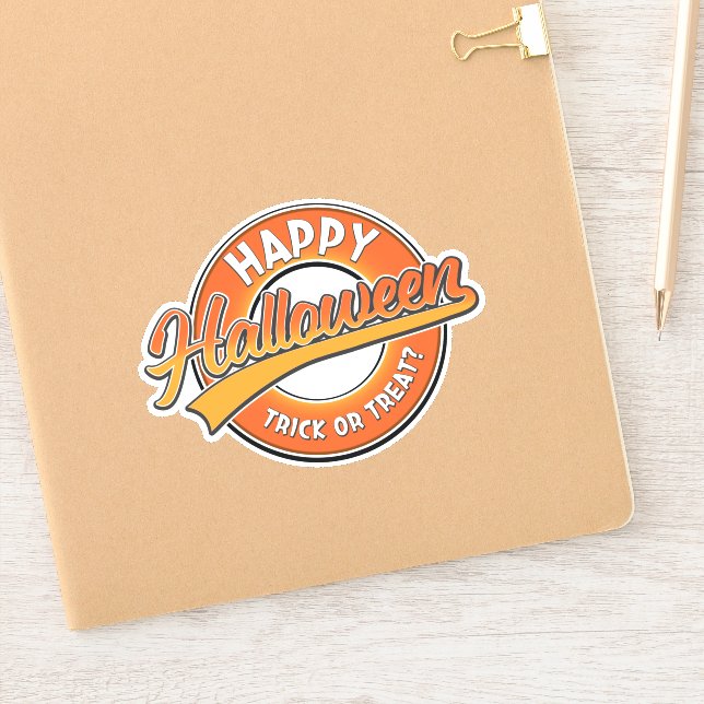 Sticker Joyeux Halloween Tock ou Treat? (Carnet)