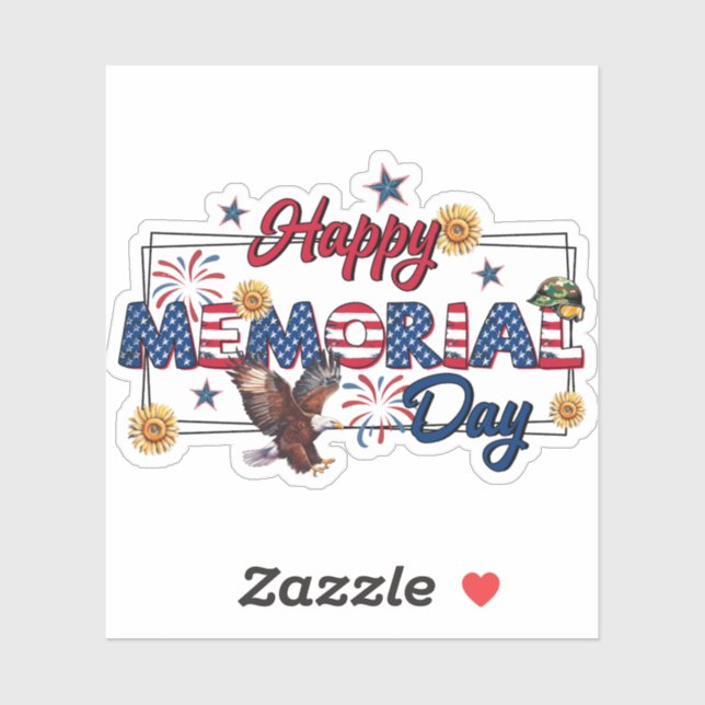 Sticker Joyeux Jour du Souvenir (Feuille)