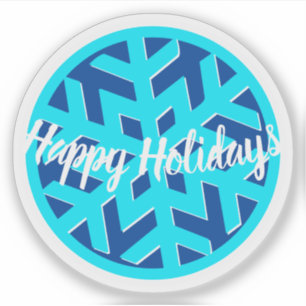 Sticker JOYEUX JOURS FÉRIÉS   HIVER WONDERLAND   Flocon de