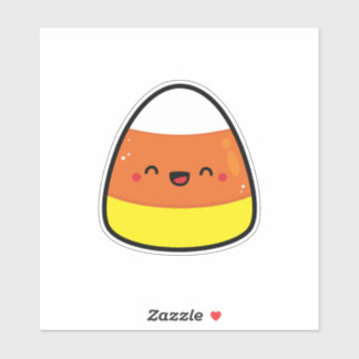 Sticker Joyeux Kawaii Candy Corn pour Halloween