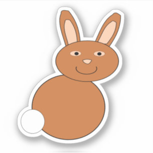 Sticker Joyeux lapin de Pâques en forme