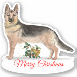 Sticker Joyeux Noël Berger Allemand Custom-Cut Vinyl