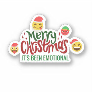 Sticker Joyeux Noël C'est ÉMOTIONNEL Drôle EMOJI