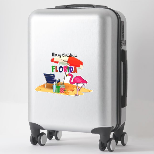 Sticker Joyeux Noël de Floride (Sur valise)
