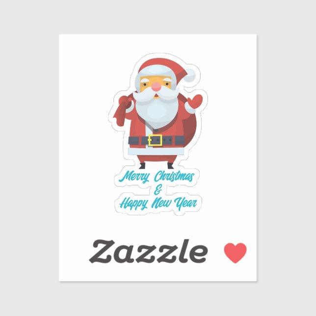 Sticker Joyeux Noël et Bonne Année (Feuille)