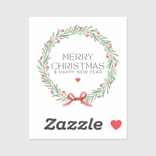 Sticker Joyeux Noël et Joyeuses fêtes (Feuille)