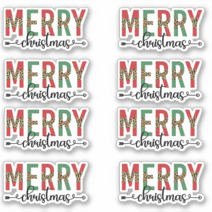 Sticker Joyeux Noël Happy Mail Cadeau Décoration Pack