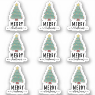 Sticker Joyeux Noël Happy Mail Gift Decoration Pack St