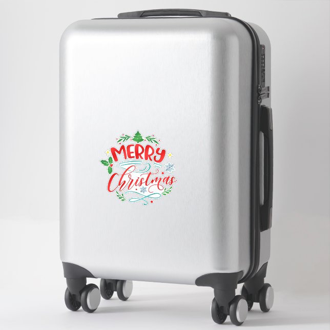 Sticker Joyeux Noël hiver (Sur valise)