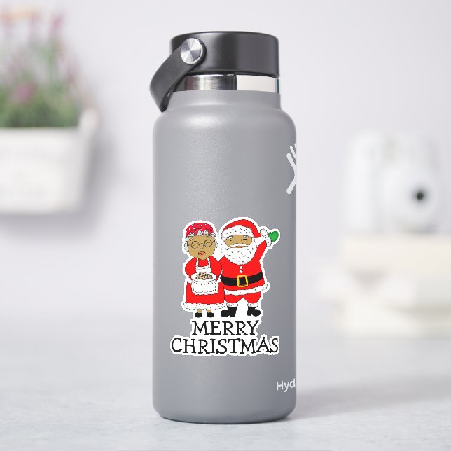 Sticker Joyeux Noël M. et Mme Claus (HydroFlask)