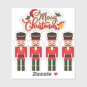 Sticker Joyeux Noël Nutcracker Festive Tee de vacances