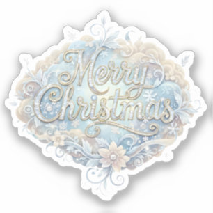 Sticker Joyeux Noël Typographie Fantaisiste