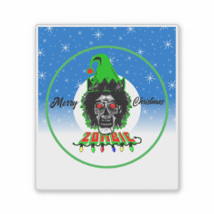 Sticker Joyeux Noël Zombie