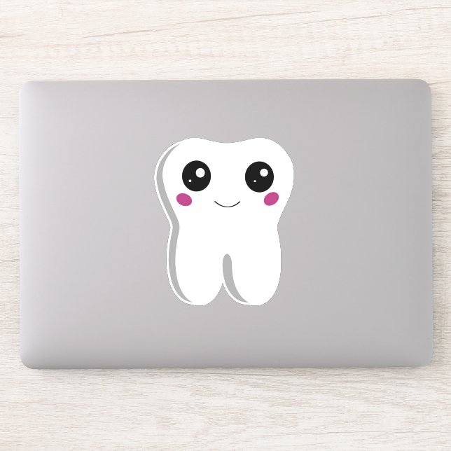 Sticker Joyeux sourire Dental Tooth Cute (Ordinateur)