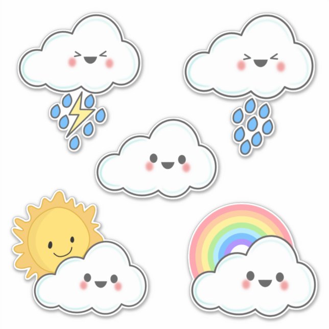 Sticker Joyeux temps Nuage (Devant)
