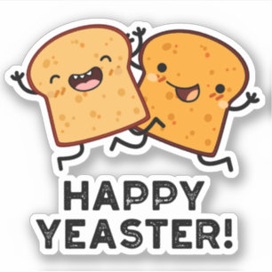Sticker Joyeux Yeaster Funny Puns de pain
