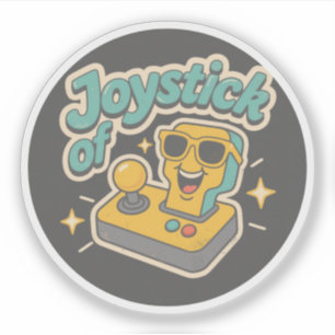 Sticker Joystick Sourire Badge de bonheur rayonnant