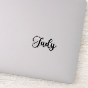 Sticker Judy Nom - Calligraphie manuscrite
