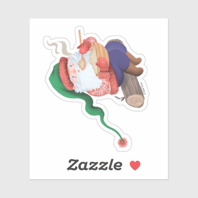 Sticker Jultomten le gnome de l'hiver  (Feuille)