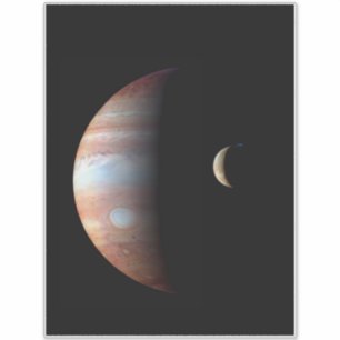 Sticker Jupiter Géant Gaz Planète & Io Galilée Lune