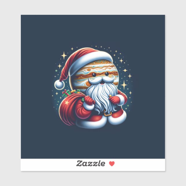 Sticker Jupiter Jolly Old St. Nick Santa Claus Astrologie (Feuille)