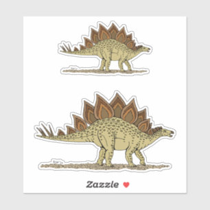 Sticker Jurassique Dinosaure Stegosaurus
