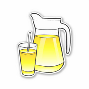 Sticker Jus de jus et agitateur de verre