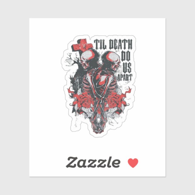 Sticker Jusqu'à ce que la mort nous sépare (Feuille)