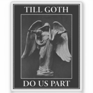 Sticker Jusqu'à ce que la mort nous sépare gothique