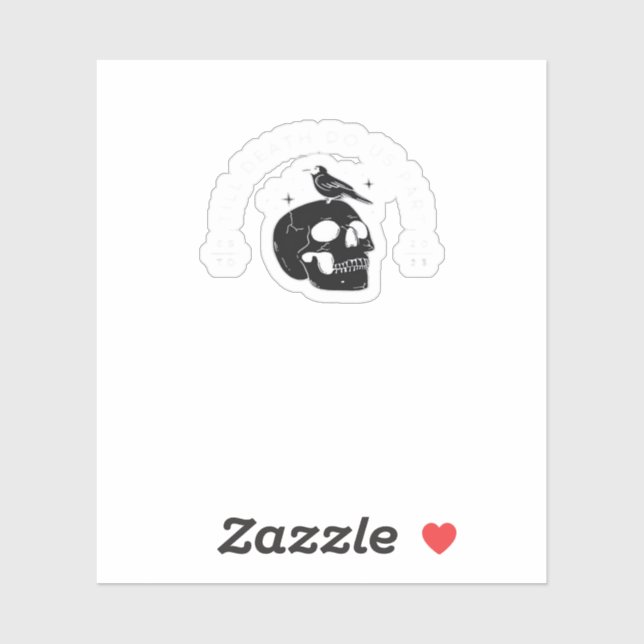 Sticker Jusqu'à la mort faisons-nous partie Mariage classi (Feuille)