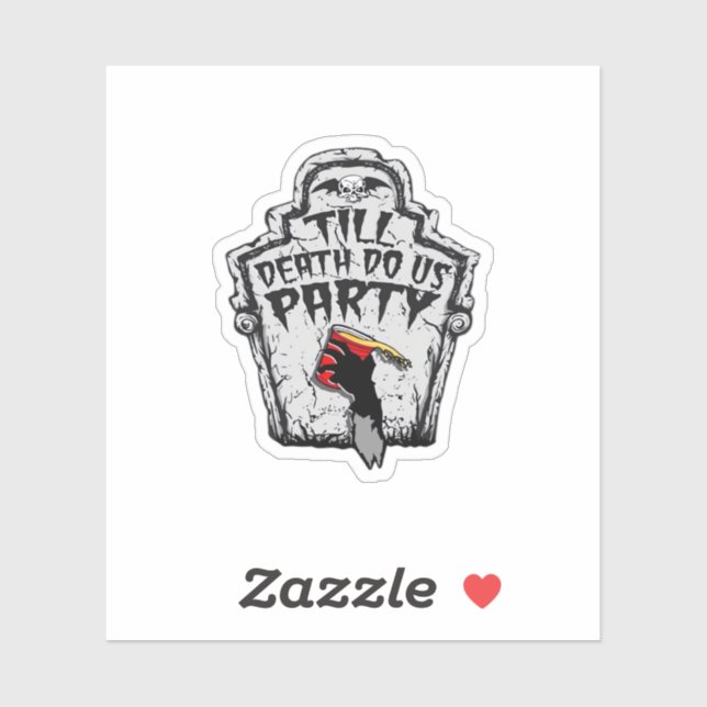 Sticker Jusqu'À La Mort Fêtons-Nous Classique Pour Hallowe (Feuille)