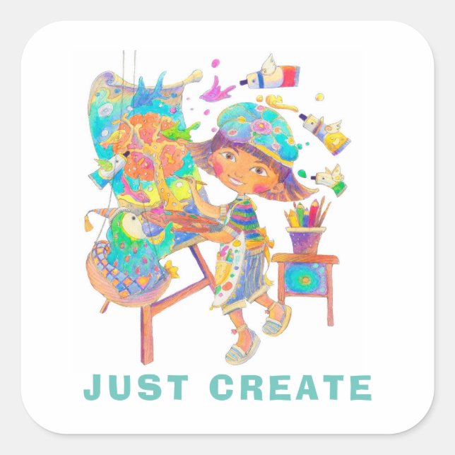 Sticker "JUST CREATE" (Devant)