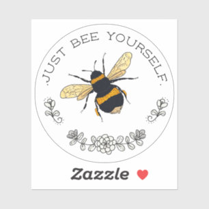 Sticker Juste Abez-Vous Bumblebee Cercle