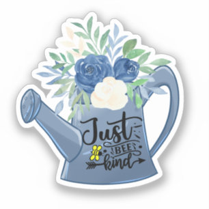 Sticker Juste des fleurs d'abeille dans l'arrosage de l'or