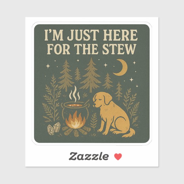 Sticker Juste ici pour l'autocollant à ragoût (Feuille)