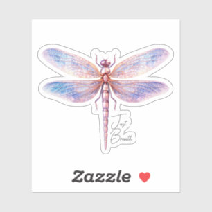 Sticker Juste Respirer Fairycore Dragonfly rose